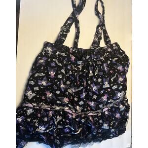 Sanrio Kuromi Fortune Teller Tiered Skirt Halloween Party Gothic Graphic Mini